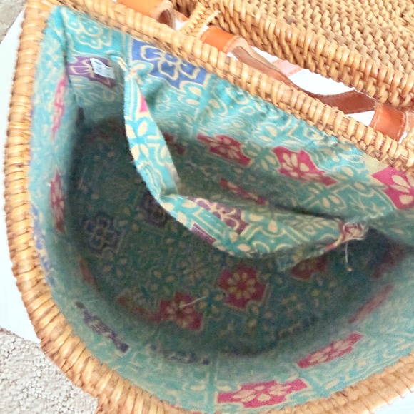 Woven Wicker Leather‎ Strap Mini Backpack main image 10